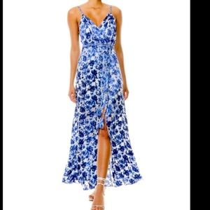 Alice and Olivia Blue and White Floral dress size 2